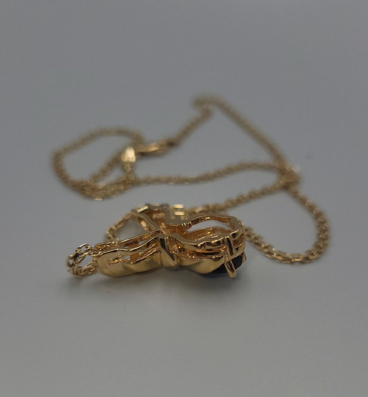 Catenine: Gold 585 Collier Mit Diamanten und Saphir – Usato da Wald ZH venduto da Dasilver 4