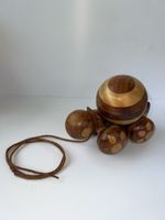Vintage Rollschildkröte Nachziehschildkröte Holz