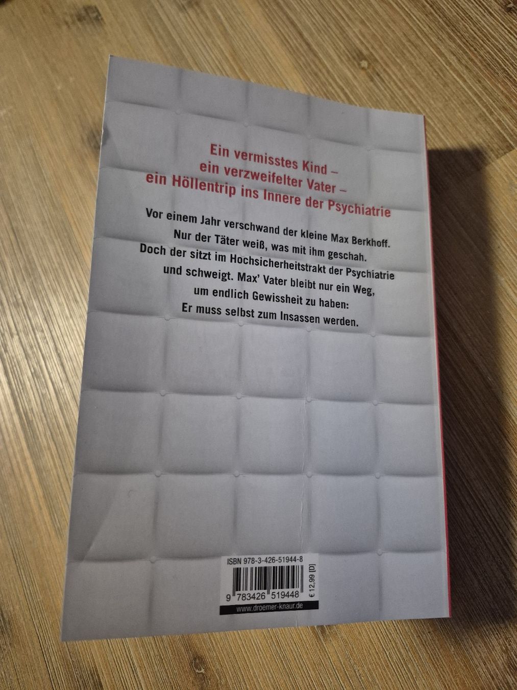 Libri: Der Insasse von Sebastian Fitzek – Usato da Gerlafingen venduto da nila44 1