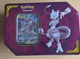 Pokemon Trading Card Game Mewtwo & Mew GX Tin. Extrem selten