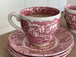 Drei Royal Warwick Espressotassen & Unterteller