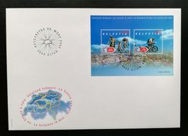 Schweiz FDC Block Sondermarken Veloland, 2004