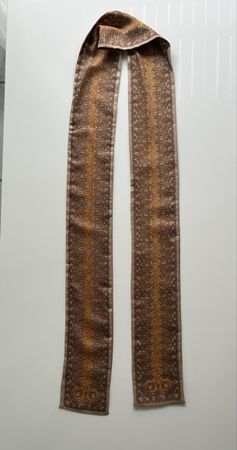 Scarf with snake pattern, brown, new