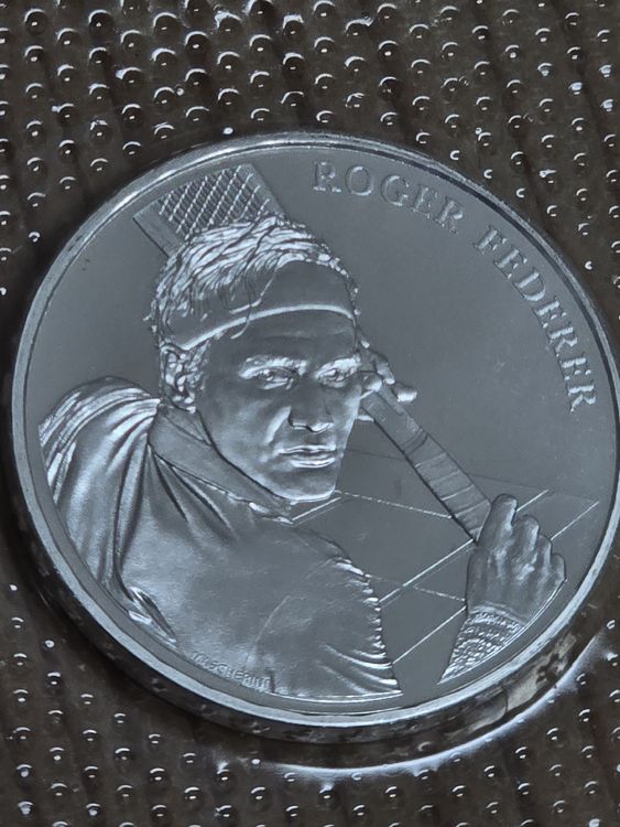 Roger Federer 20 Fr Silbermuenze 2020 Top Zustand (Neu und