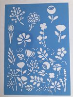 Schablone A4 Motiv Blumen