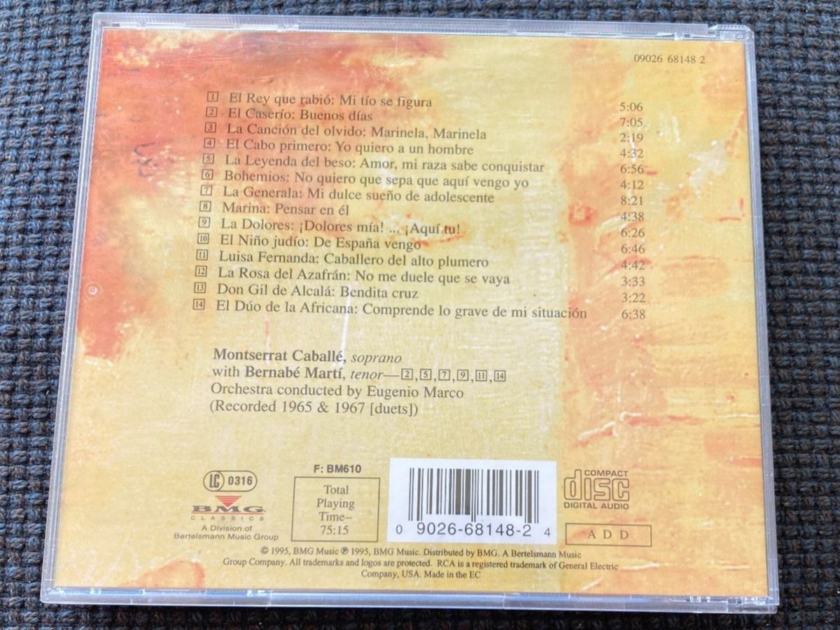 CD: CD, Montserrat Caballé, Zarzuela – Usato da Baden venduto da Yoyo1 1