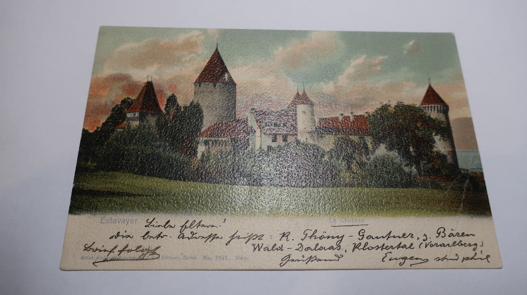 Cartes postales: Estavayer Le Château  1905 – D'occasion à Cormoret par Pascalll2001 1