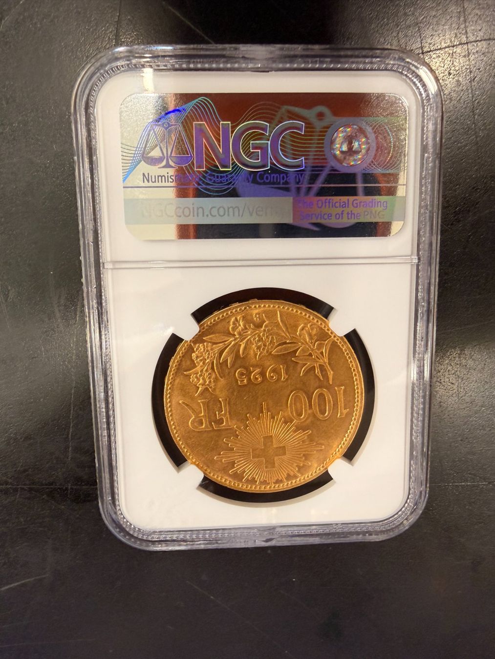 Alle Münzen: Schweiz 1925 100 Franken NGC MS61 – Gebraucht aus Bern von numismatictops 1