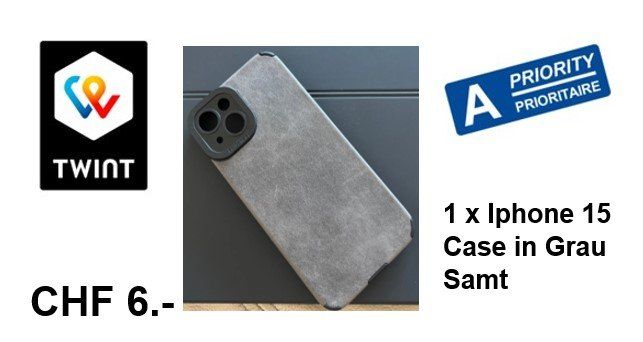 Apple Cover & Protezioni schermo: Iphone 15  Cover - Grau samt – Nuovo e nell'imballaggio originale da Schenkon venduto da Jaimer_91
