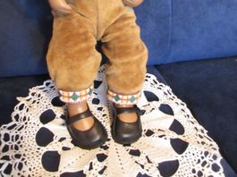 1 Paar Puppenschuhe, Sasha Baby, 50-/60-er, Plastik, 5.4 cm