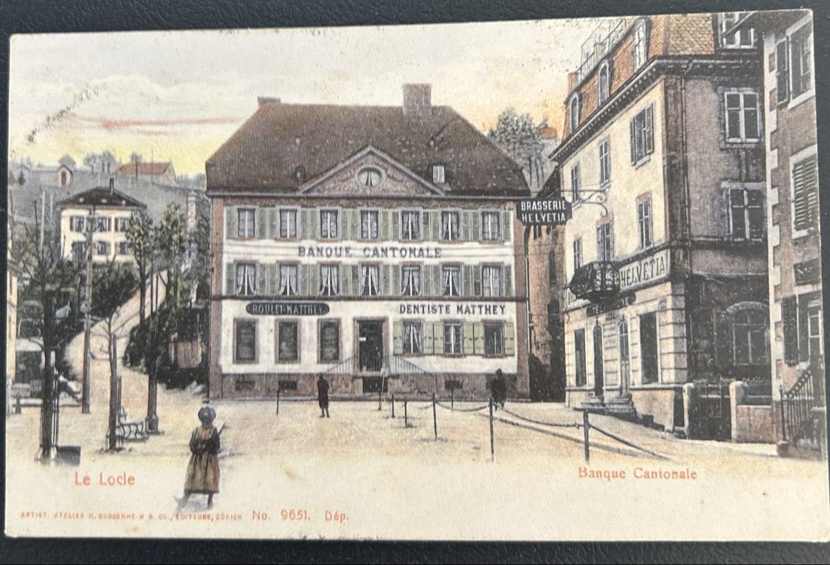 Cartoline postali: AK Le Locle Banque Canlonale – Usato da Horw venduto da Tellbub
