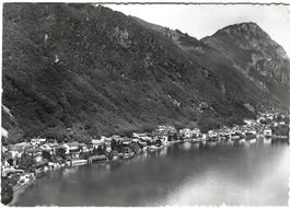 AK Melide Tessin - Aerofoto 1957 - Rarität!