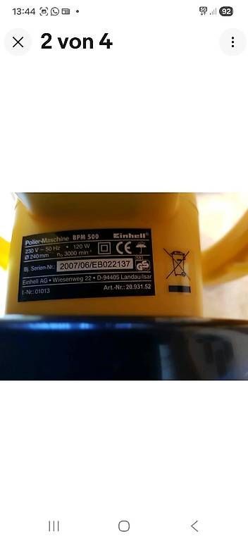 Toutes les machines: EINHELL POLIERMASCHINE – D'occasion à Lausen par 04362 3
