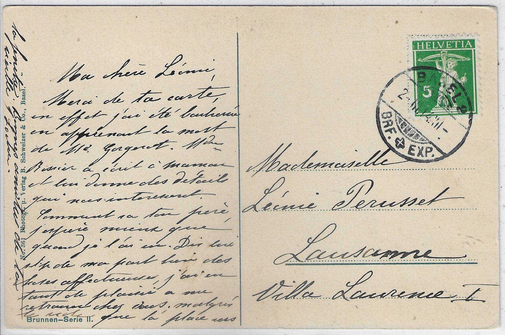 Cartoline postali: Basel - Seevogelbrunnen - Martinskirchplatz – Usato da Ettingen venduto da Kartenplanet 1