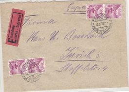 Expressbrief Mit Marke Landschaftsbilder schweiz 1939