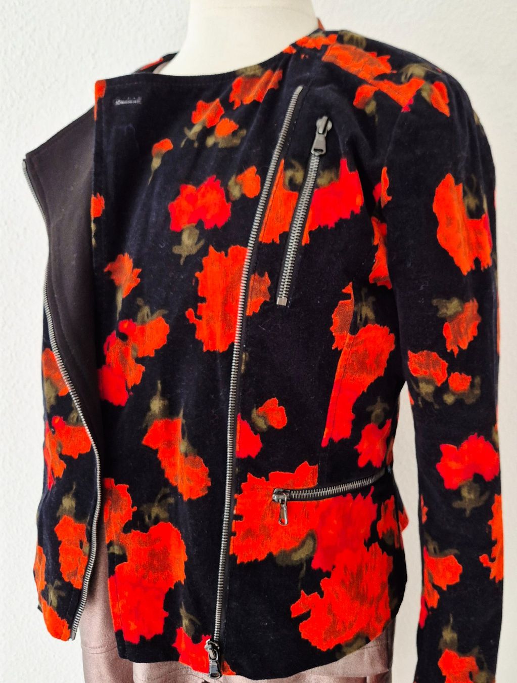 Sportmax Jacken: SPORTMAX CODE JACKE BLAZER BIKERJACKE 38 M BLÜTEN,  TOP – Neu (gemäss Beschreibung) aus Elsau von the-colorful-side 4
