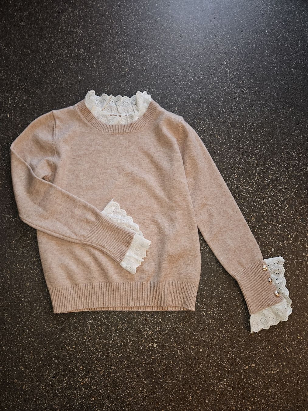 Pullover & Sweatshirts: Pullover alt rosa mit Spitzen  Grösse L – Neu (gemäss Beschreibung) aus Anwil von moosmat 3