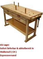06045 - 1630 Massivholz Hobelbank - Massive Hobelbank