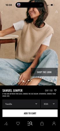 La Maille Sezane Samuel Jumper beige Grösse S neuwertig