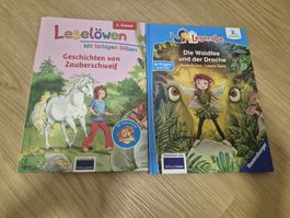 2 Kinderbücher Leselöwen und Leserabe, 2. Klasse, gebraucht