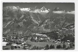 21.7.62Luftbild Unterbäch Wallis/unberbauts Dorf/Ortstempel