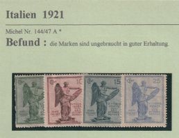 Italien- 1921 - Nr.144/47A ungebraucht *