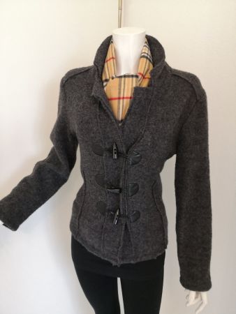 🤩S'OLIVER TRACHTEN-STYLE WOLL-JACKE DUNKELGRAU MIT KNÖPFE