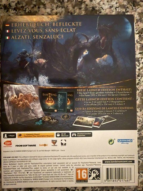 Bandai Giochi: ELDEN RING PS5 - WIE NEU ! – Nuovo (secondo la descrizione) da Wollerau venduto da NERO7000 1