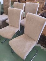 Freischwinger Stuhl - Set 4 Stück aus Stoff