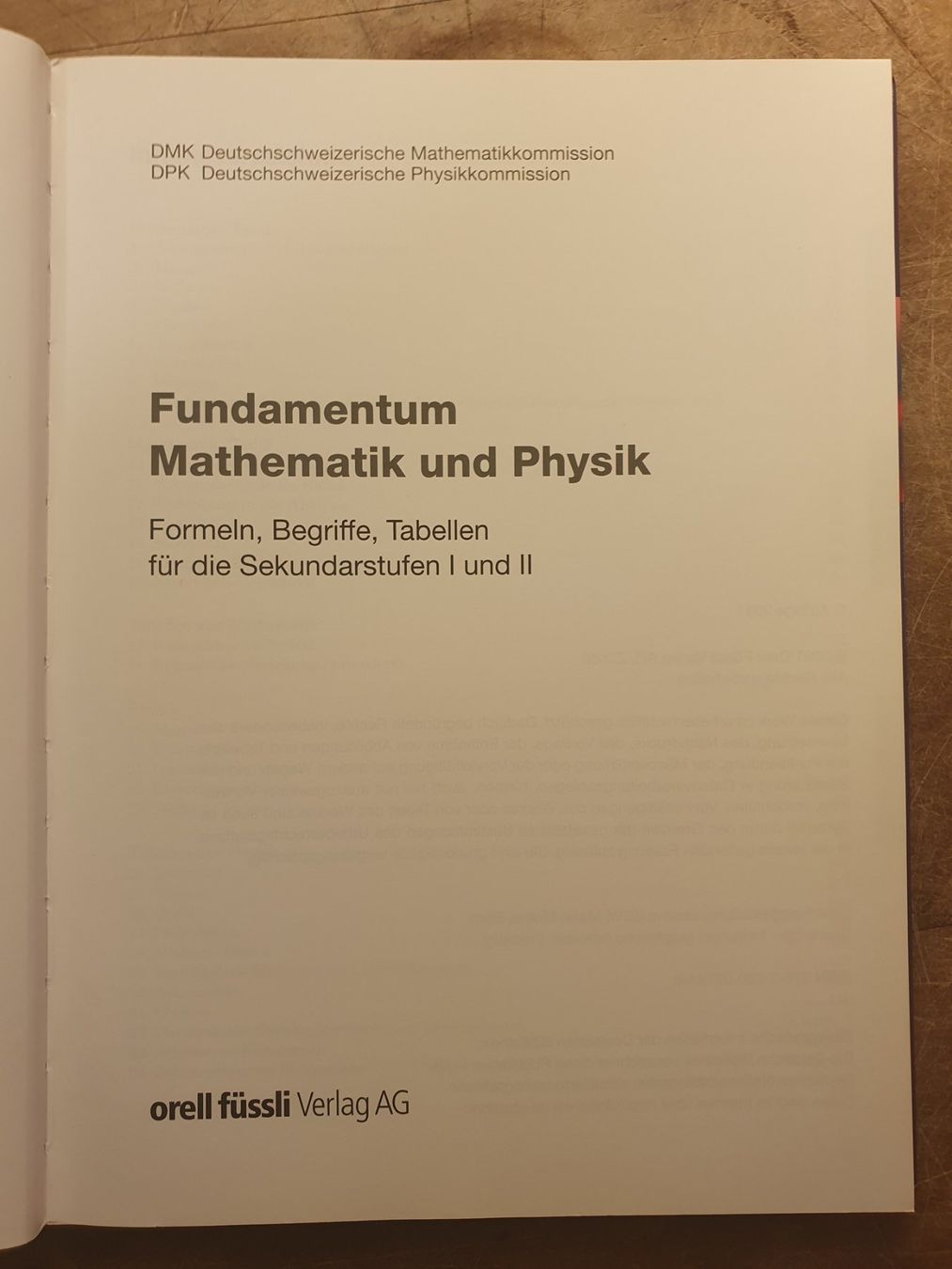 Libri: Fundamentum Mathematik und Physik - Formeln, Begriffe, Tabel – Usato da Zürich venduto da loosebone 1