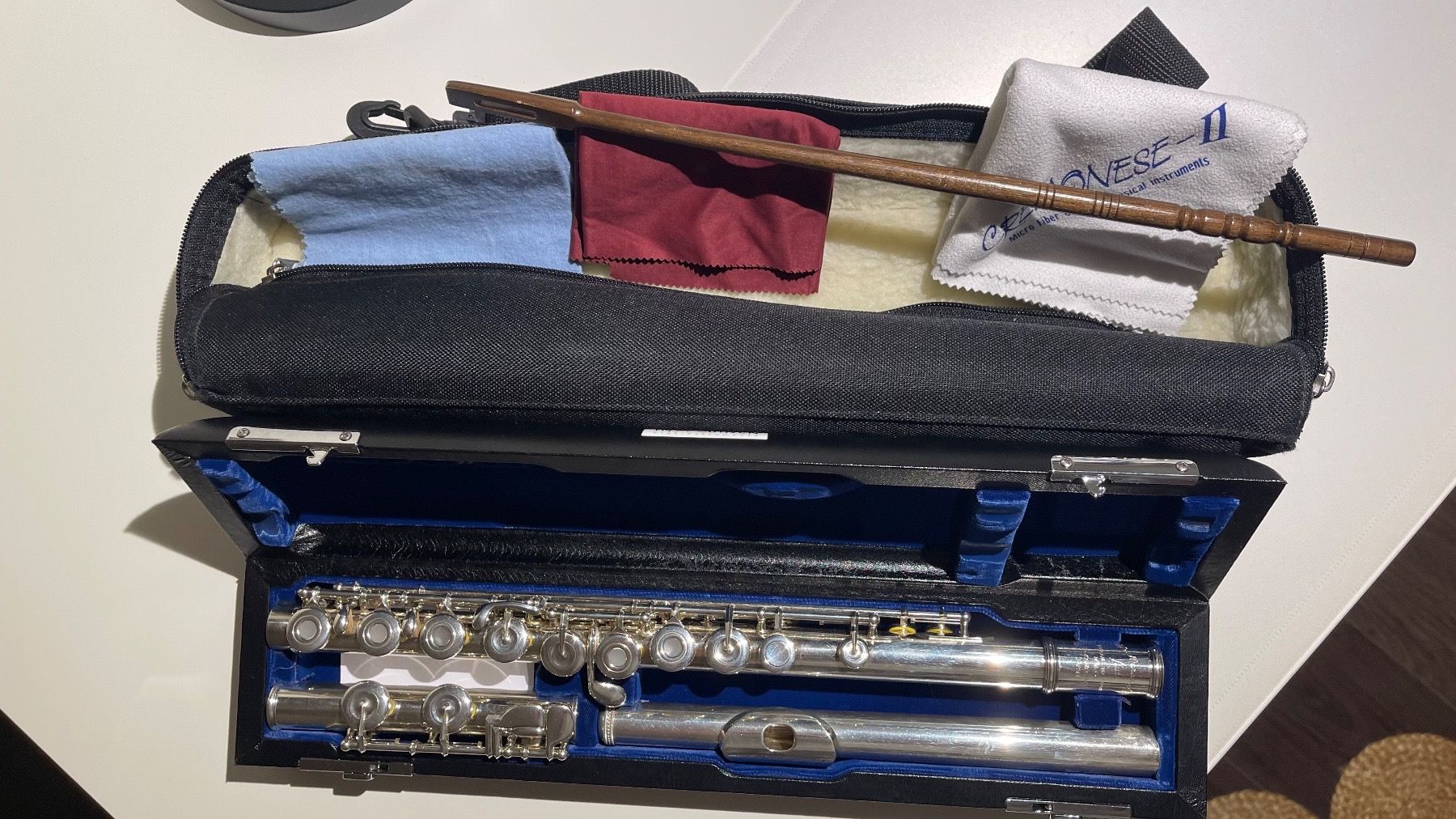 Strumenti musicali: Muramatsu Querflöte Silber + Notenständer + TascheQuerflöte – Usato da zeihen venduto da Racer-71 1