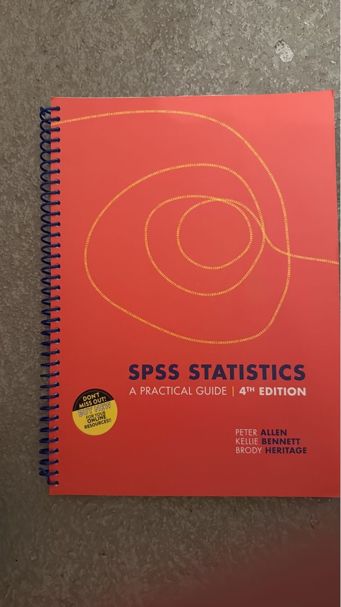 Bücher: SPSS Statistics: A Practical Guide, 4th Edition - NEW! – Gebraucht aus Bern von Laufsport3000