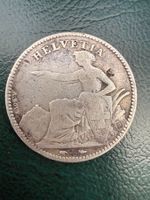 1 Fr. Helvetia 1850 Silber Münze guter Zustand