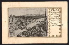 Seiden-AK Zürich, Teilansicht aus der V