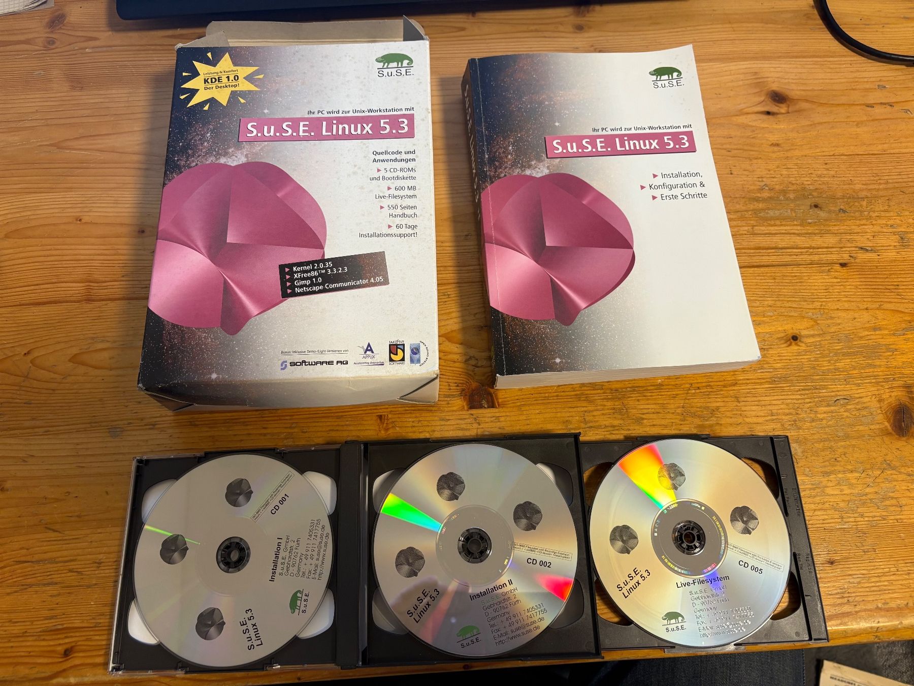 Software: S.u.S.E. Linux 5.3 Big Box CIB – 5 CDs + deutsches Handbuch – Gebraucht aus Märstetten von fury_psg 3