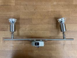Stilvolle LED Deckenlampe Strahler Edelstahl 2-flammig