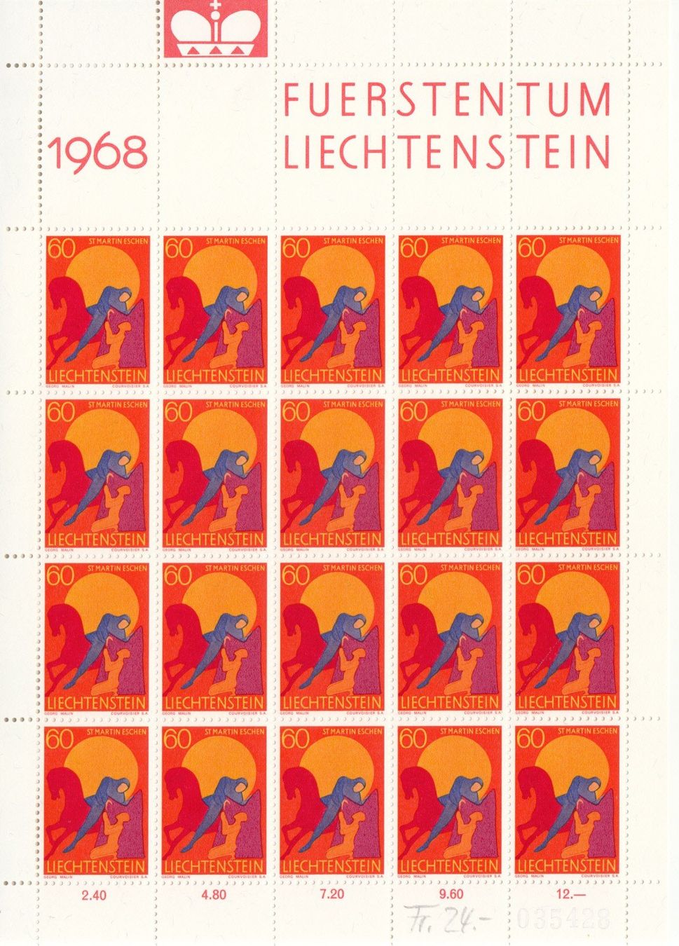 Alle Briefmarken: LBK 422 - 430 Bogen postfrisch – Gebraucht aus Bürglen TG von StampGraf 5