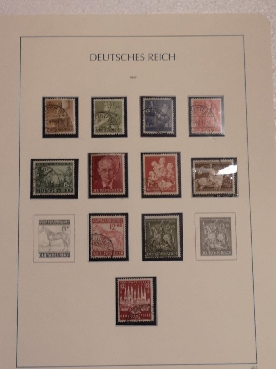 Tutti i francobolli: Deutsche Briefmarken 1941-1948. 10 Seiten. – Usato da Bern venduto da Yunkom 1