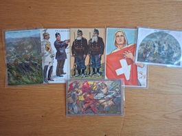 Patriotische Schweizer Postkarten
