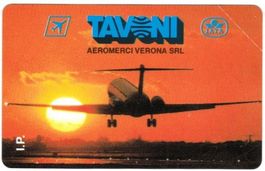 Privat Telefonkarte Italien PR-171 Tavoni Flugzeug ungebr.
