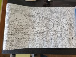 Wimmelbild Ausmalbild Rolle