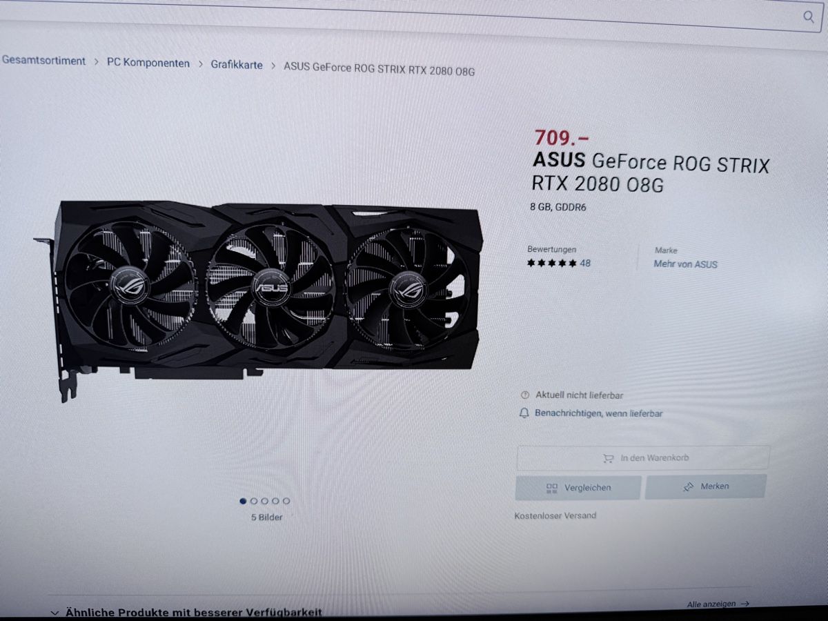 Asus Schede grafiche: ASUS GeForce ROG strix RTX2080 o8g gaming – Usato da Emmen venduto da jpsanta 4