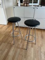 Max Bill Barhocker 2er Set Kunstleder Schwarz