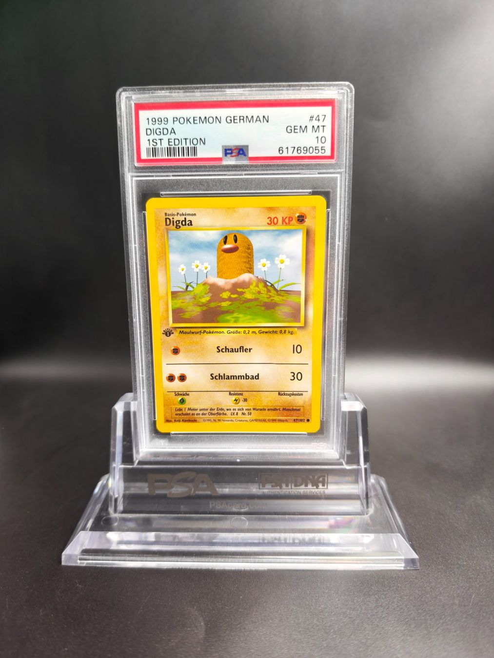 Pokémon Carte collezionabili: PSA 10 Digda 47/102 Basis Set 1.Edition Deutsch – Nuovo (secondo la descrizione) da Schwyz venduto da Tarek04
