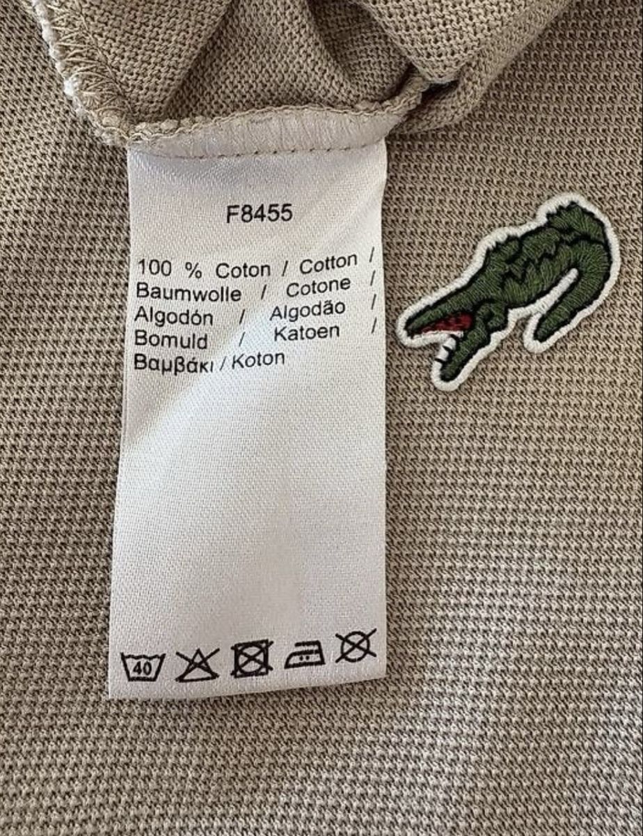 Lacoste Magliette Polo: Vintage Lacoste Polo beige 5/L – Usato da Basel venduto da mein__flohmi 2