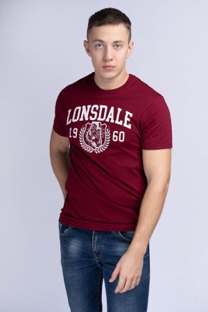 Lonsdale Staxigoe T-Shirt Oxblood XL