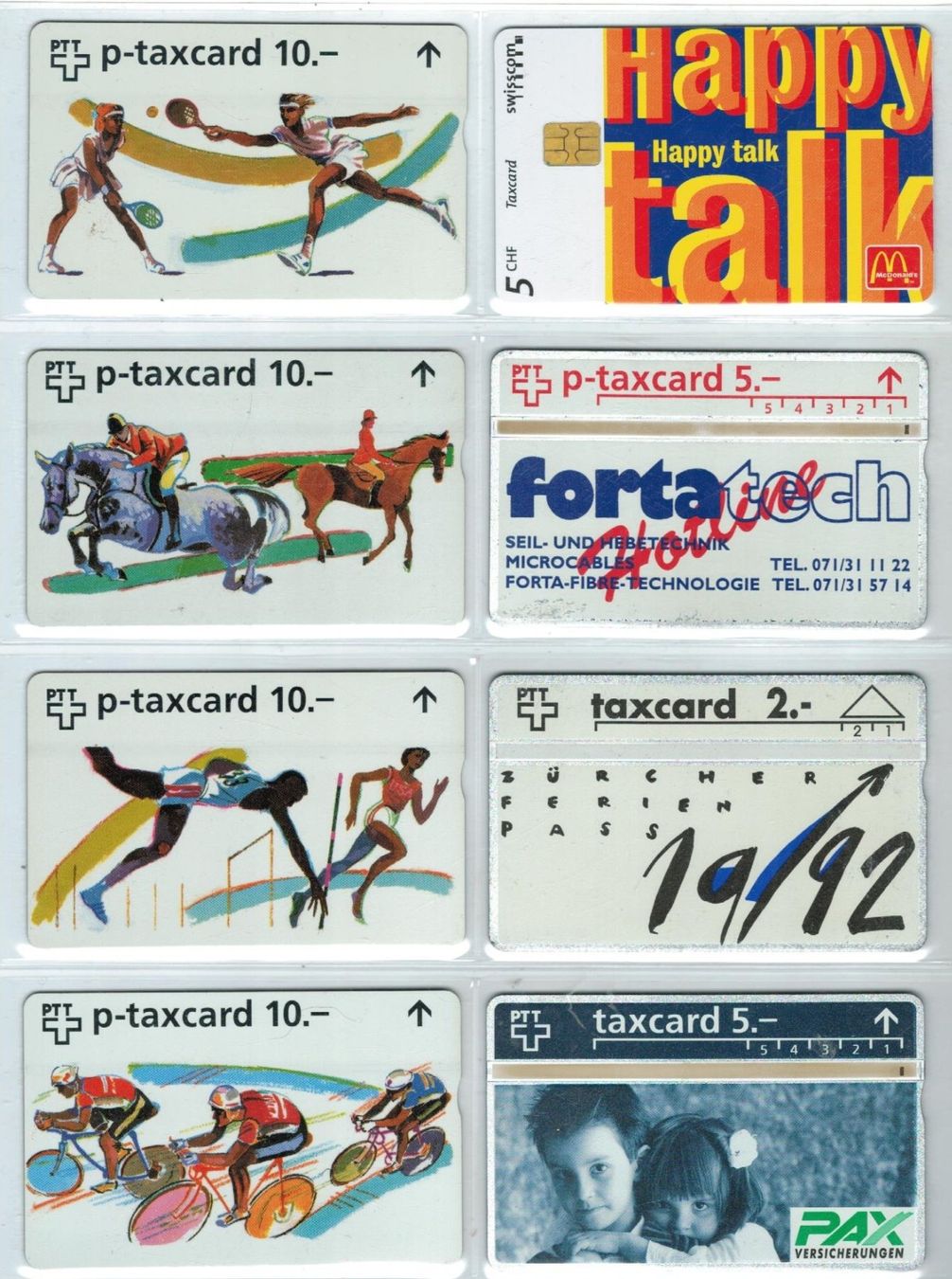 Swisscom Schede telefoniche: 8 Taxcards – Usato da Winterthur venduto da Grap75