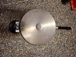 Omega Bratpfanne Edelstahl mit Glasdeckel guter Zustand