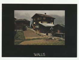Postkarte Traditionelle Holzhäuser im Kanton Wallis