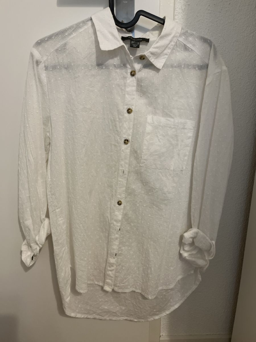Camicette: Bluse hoher Baumwollanteil , Weiss, Gr. 36, – Usato da Richterswil venduto da ste_yzq7